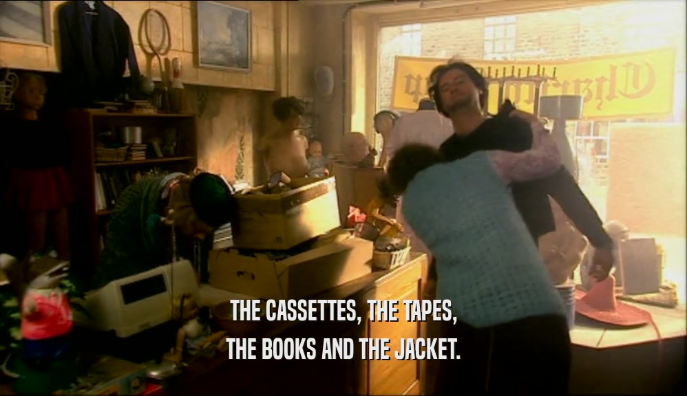 THE CASSETTES, THE TAPES, THE BOOKS AND THE JACKET. 
