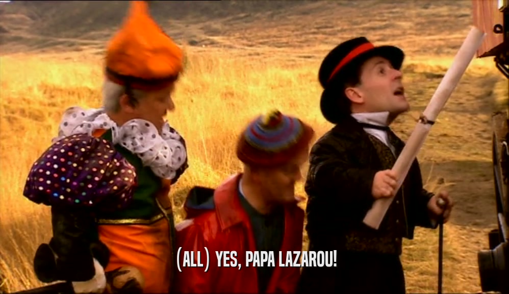 (ALL) YES, PAPA LAZAROU!  