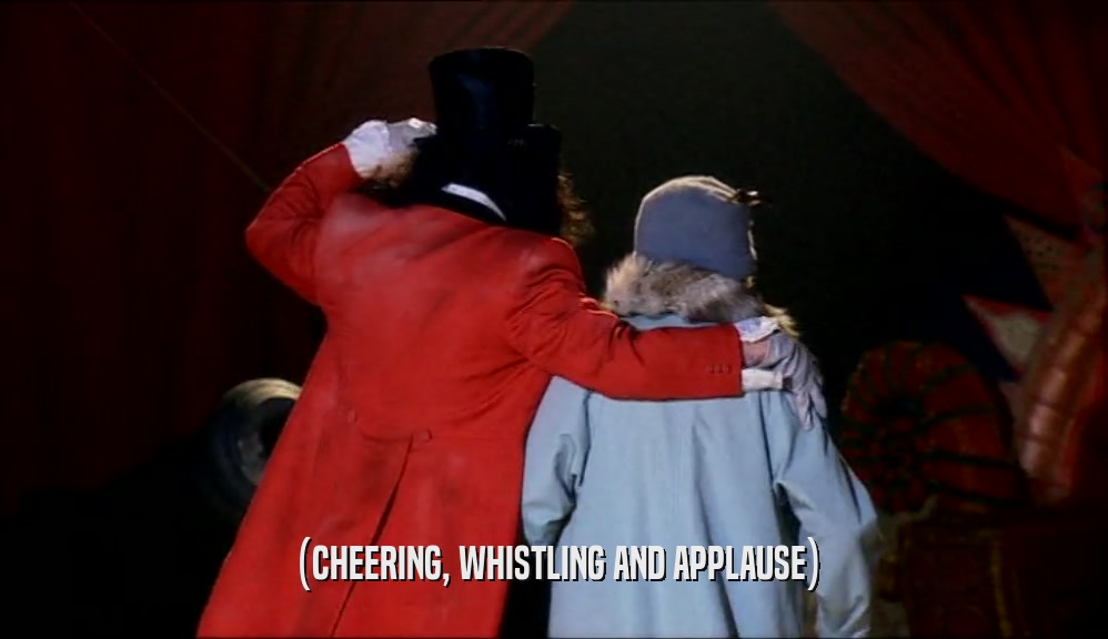 (CHEERING, WHISTLING AND APPLAUSE)  