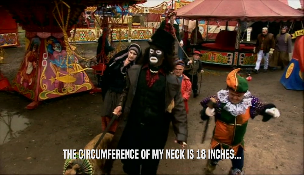 THE CIRCUMFERENCE OF MY NECK IS 18 INCHES...  
