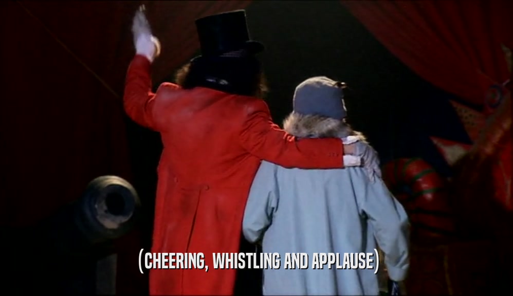 (CHEERING, WHISTLING AND APPLAUSE)  