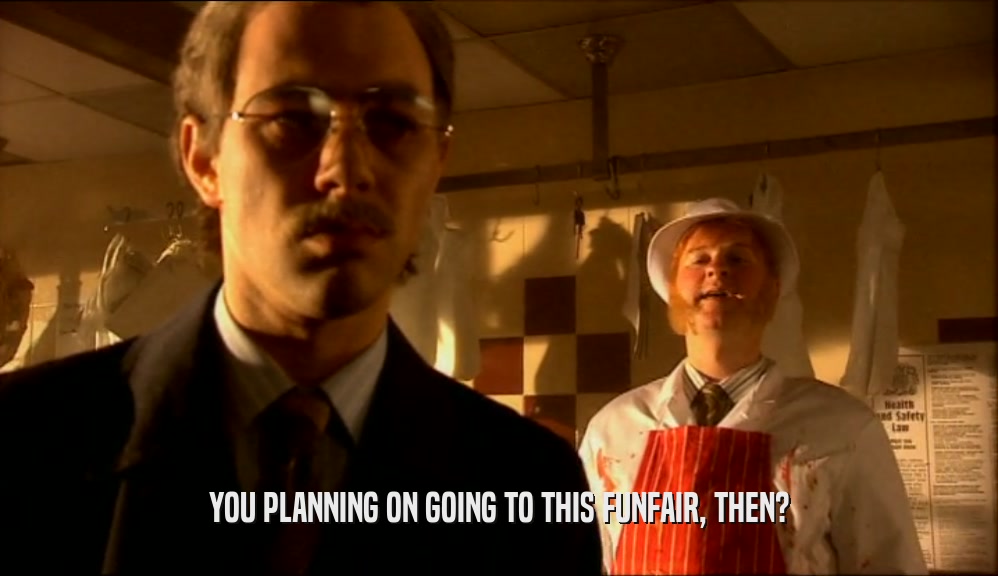 YOU PLANNING ON GOING TO THIS FUNFAIR, THEN?  