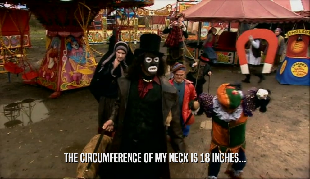 THE CIRCUMFERENCE OF MY NECK IS 18 INCHES...  