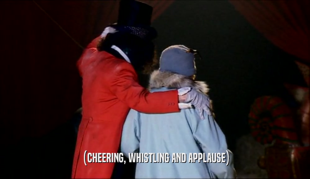 (CHEERING, WHISTLING AND APPLAUSE)  