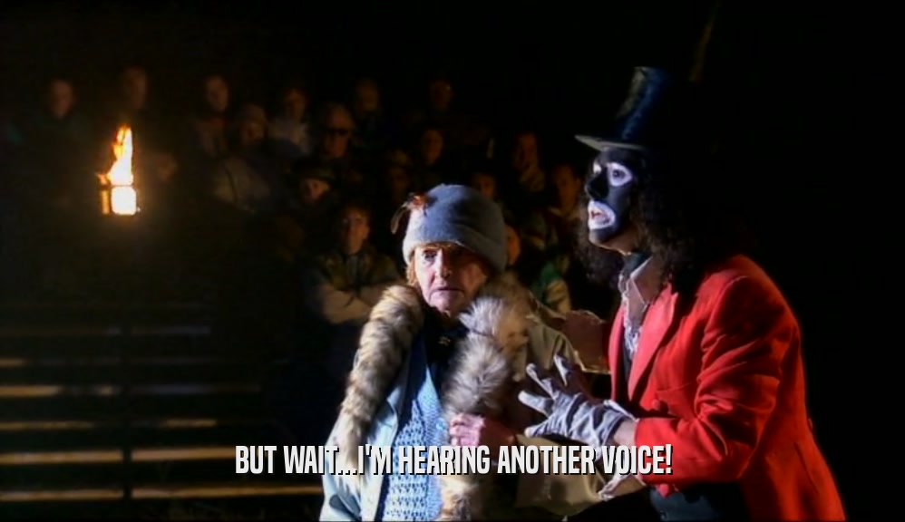 BUT WAIT...I'M HEARING ANOTHER VOICE!  