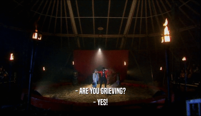 - ARE YOU GRIEVING?
 - YES!
 