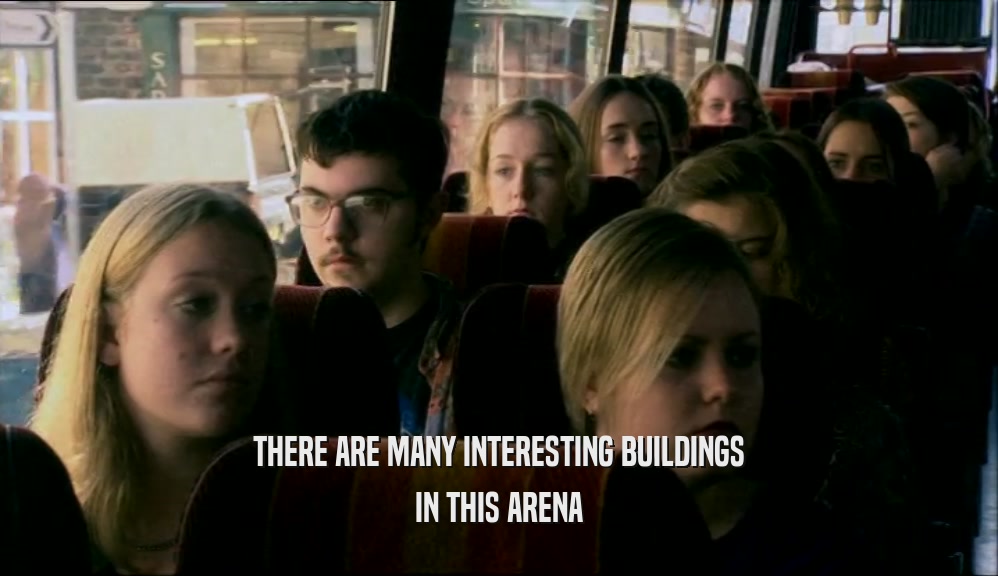 THERE ARE MANY INTERESTING BUILDINGS IN THIS ARENA 