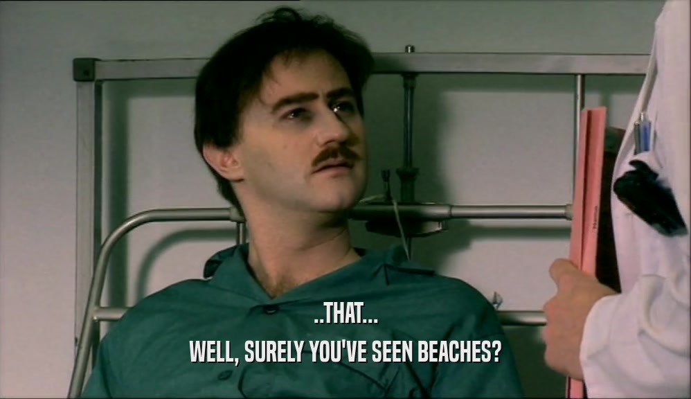 ..THAT... WELL, SURELY YOU'VE SEEN BEACHES? 
