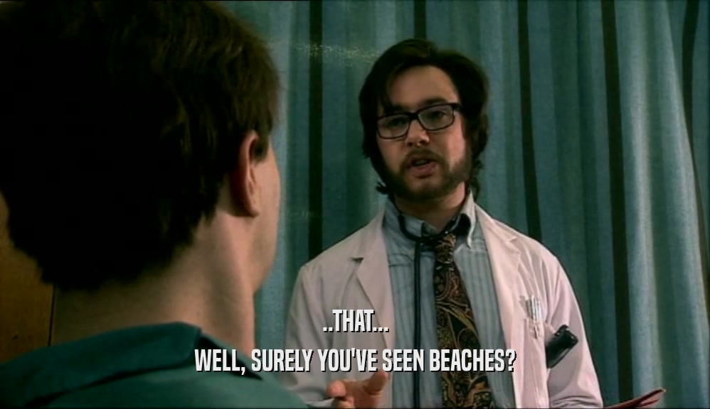 ..THAT... WELL, SURELY YOU'VE SEEN BEACHES? 