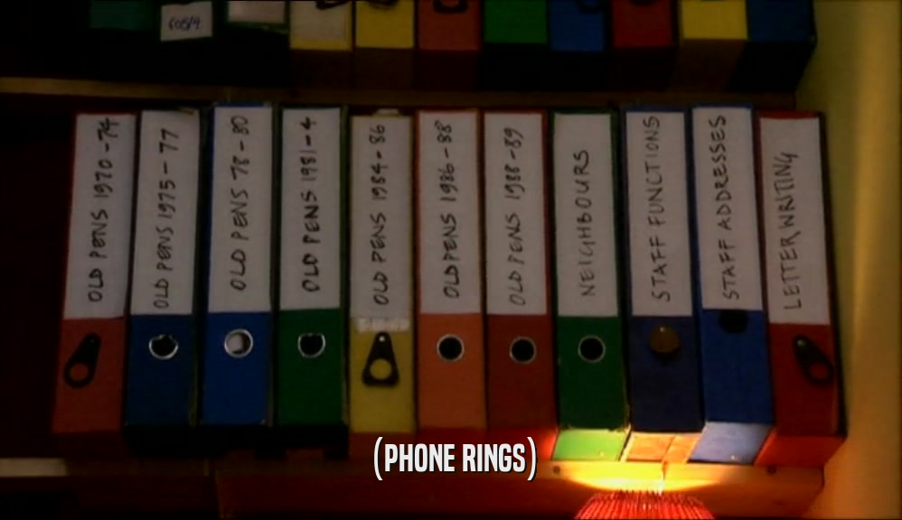 (PHONE RINGS)  