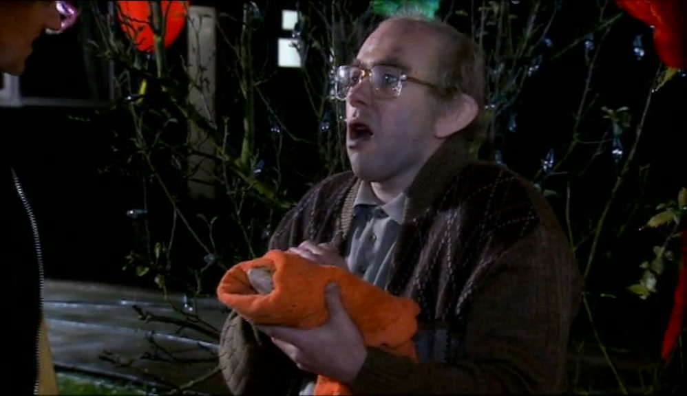 - IT'S CURLY. - WHAT'S THE MATTER WITH HIM? 