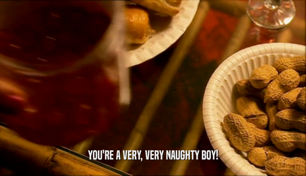 YOU'RE A VERY, VERY NAUGHTY BOY!  