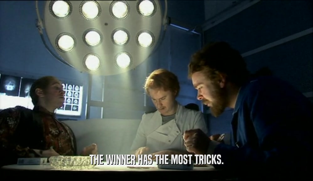 THE WINNER HAS THE MOST TRICKS.  