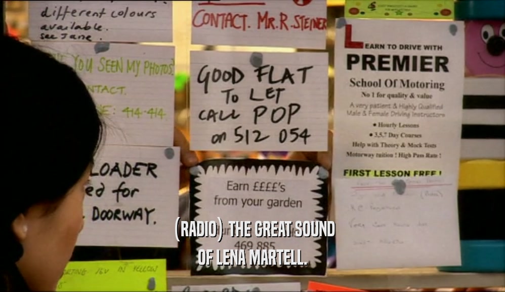(RADIO) THE GREAT SOUND OF LENA MARTELL. 