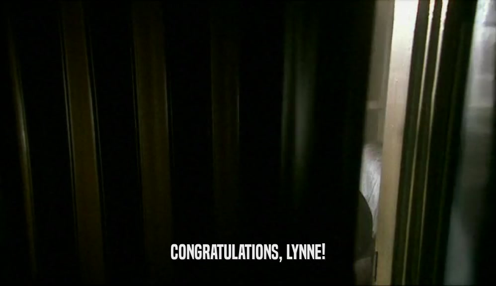 CONGRATULATIONS, LYNNE!  