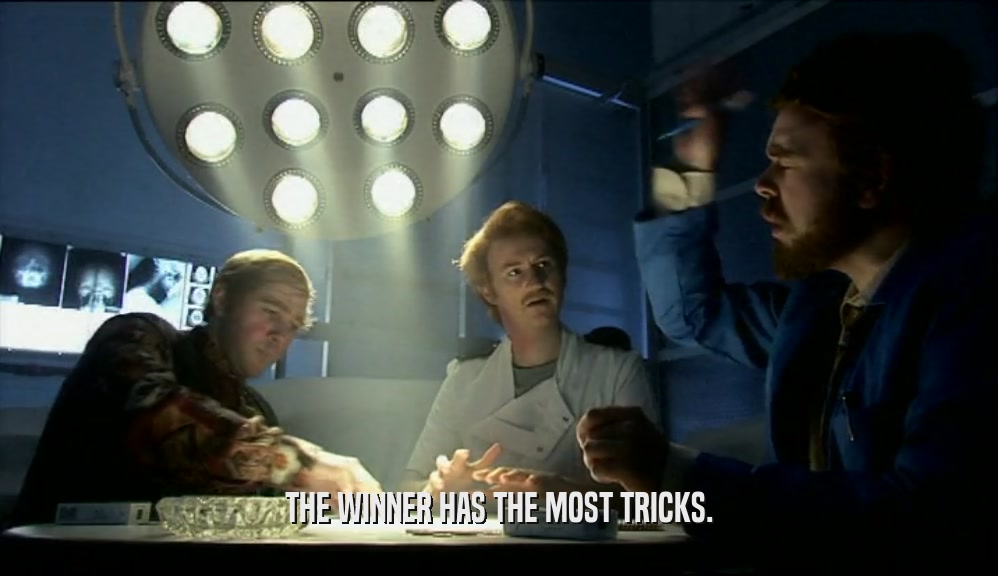 THE WINNER HAS THE MOST TRICKS.  