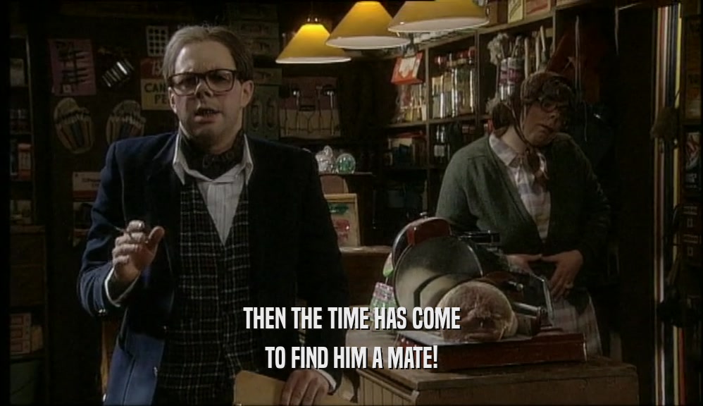 THEN THE TIME HAS COME TO FIND HIM A MATE! 