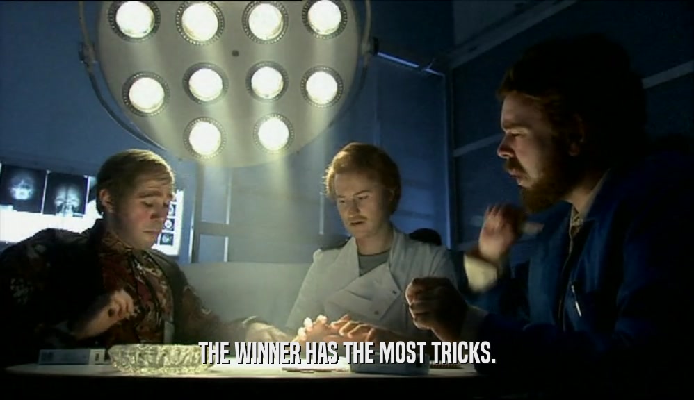 THE WINNER HAS THE MOST TRICKS.  