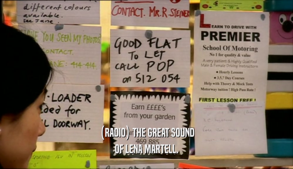 (RADIO) THE GREAT SOUND OF LENA MARTELL. 