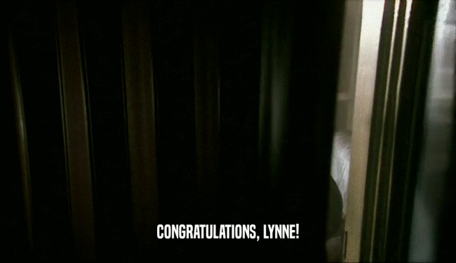 CONGRATULATIONS, LYNNE!
  