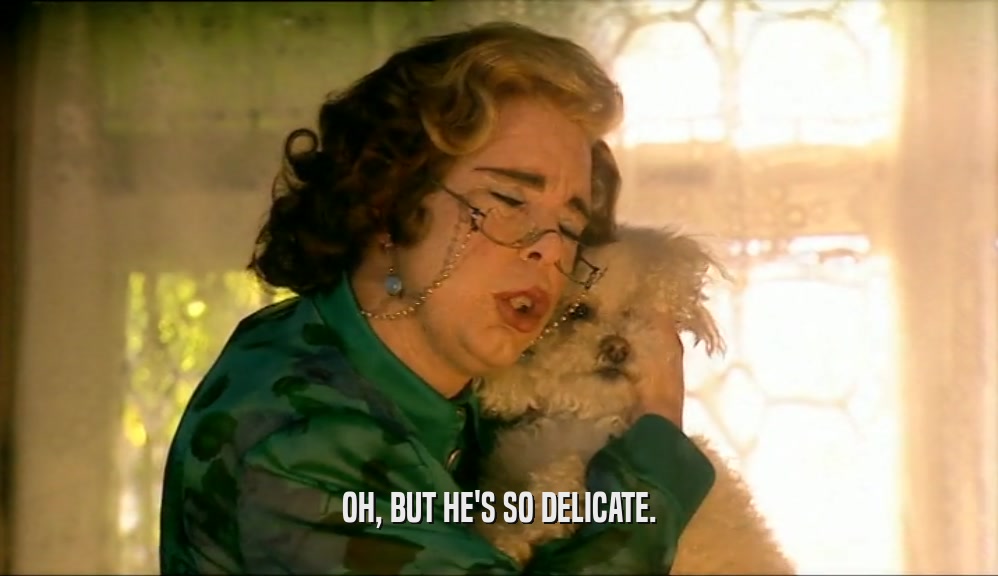 OH, BUT HE'S SO DELICATE.  