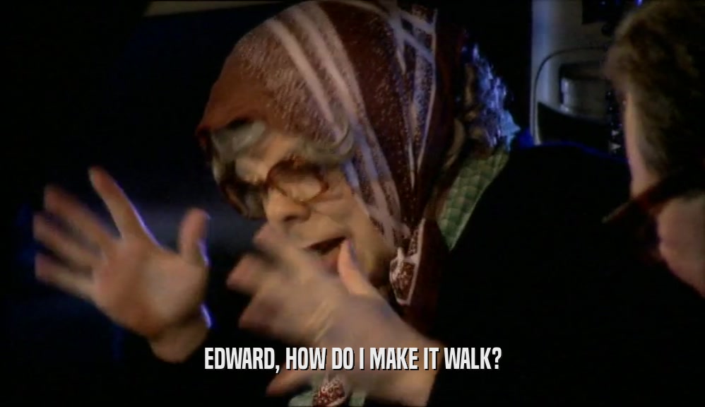 EDWARD, HOW DO I MAKE IT WALK?
  