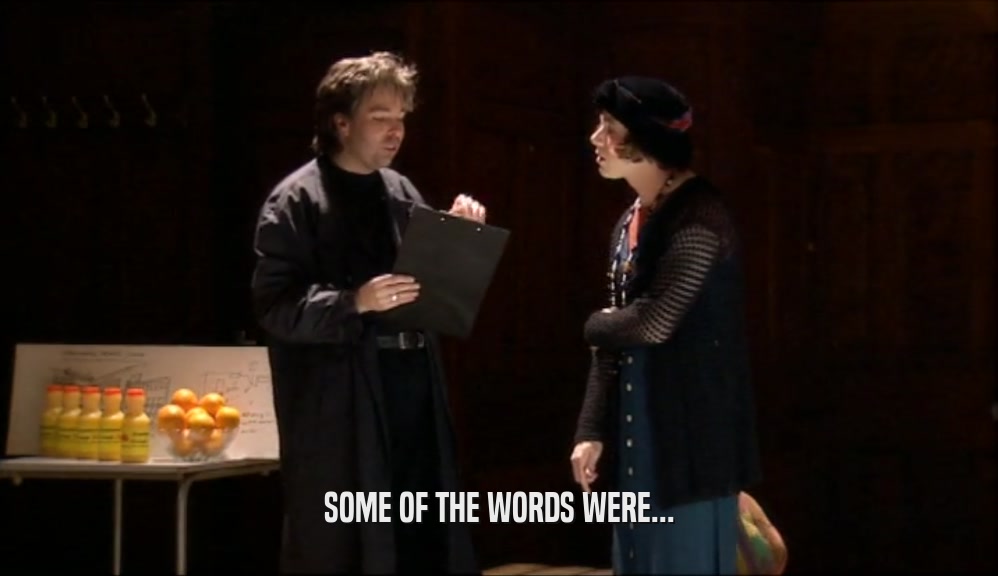 SOME OF THE WORDS WERE...  
