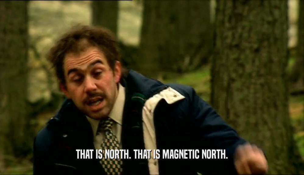 THAT IS NORTH. THAT IS MAGNETIC NORTH.  