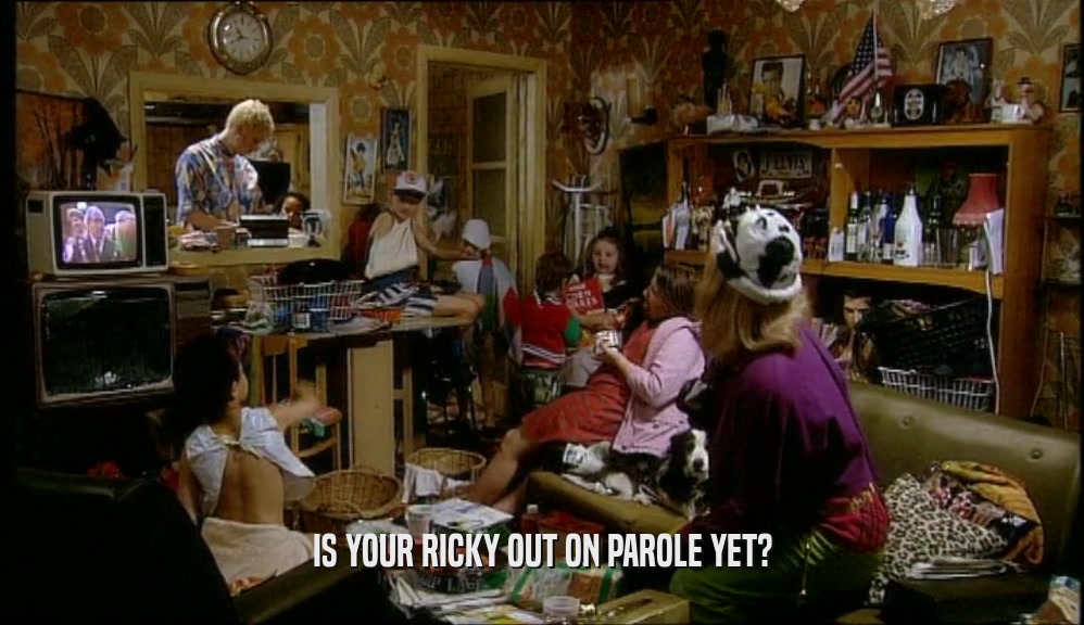 IS YOUR RICKY OUT ON PAROLE YET?  