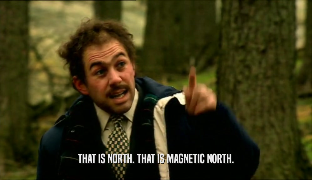 THAT IS NORTH. THAT IS MAGNETIC NORTH.  