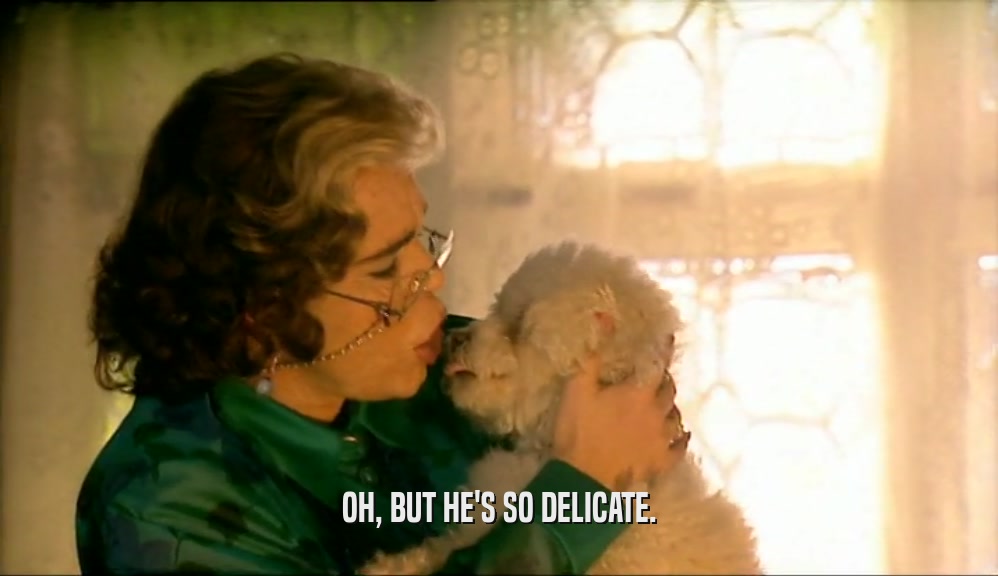 OH, BUT HE'S SO DELICATE.  