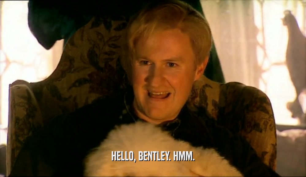 HELLO, BENTLEY. HMM.
  