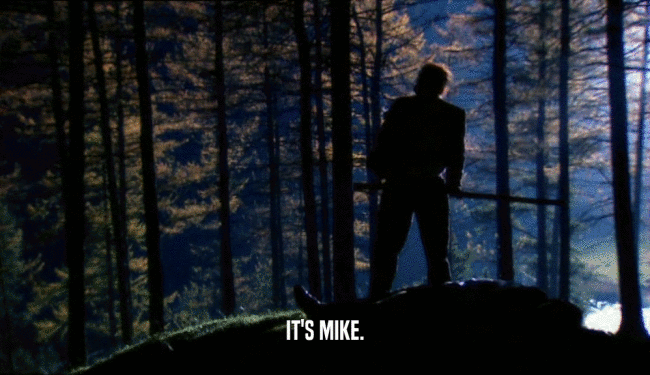 IT'S MIKE.
  