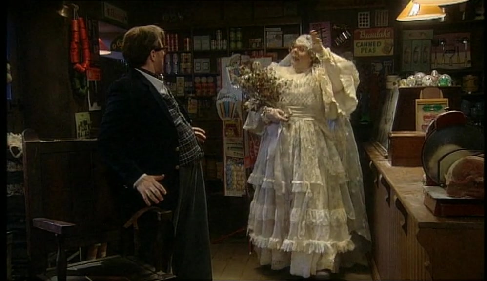(SHE HUMS THE WEDDING MARCH)  