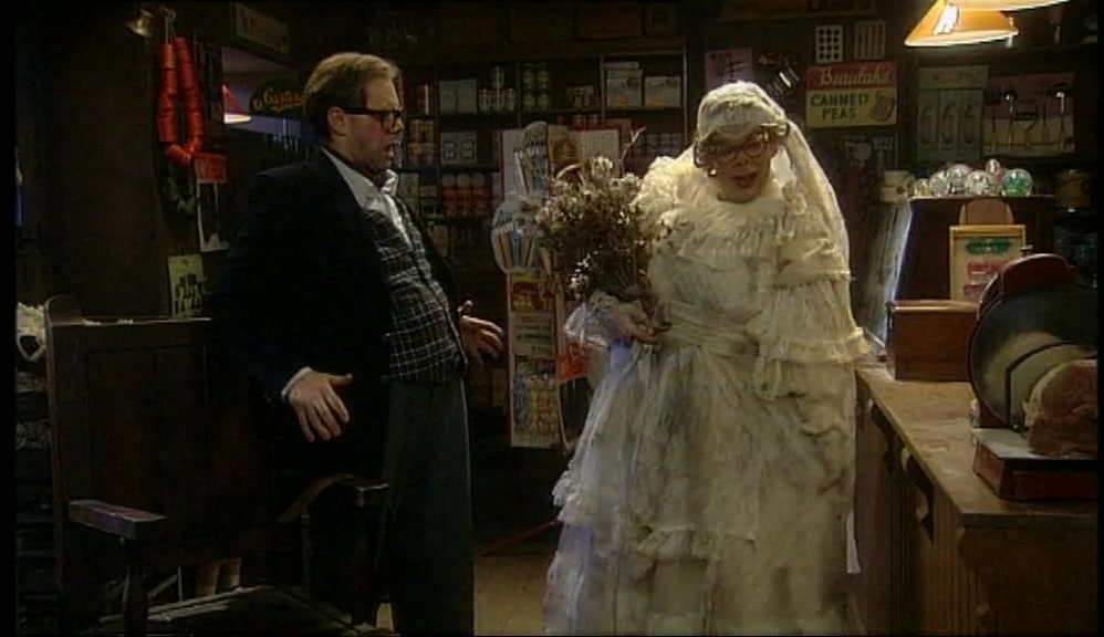 (SHE HUMS THE WEDDING MARCH)  