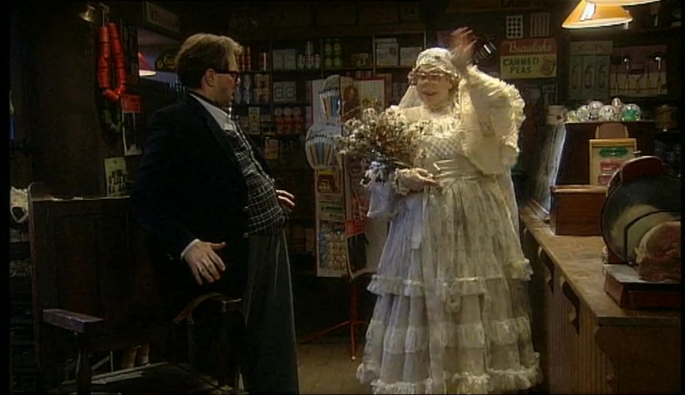 (SHE HUMS THE WEDDING MARCH)  