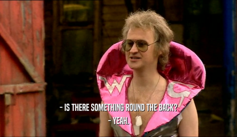 - IS THERE SOMETHING ROUND THE BACK? - YEAH. 