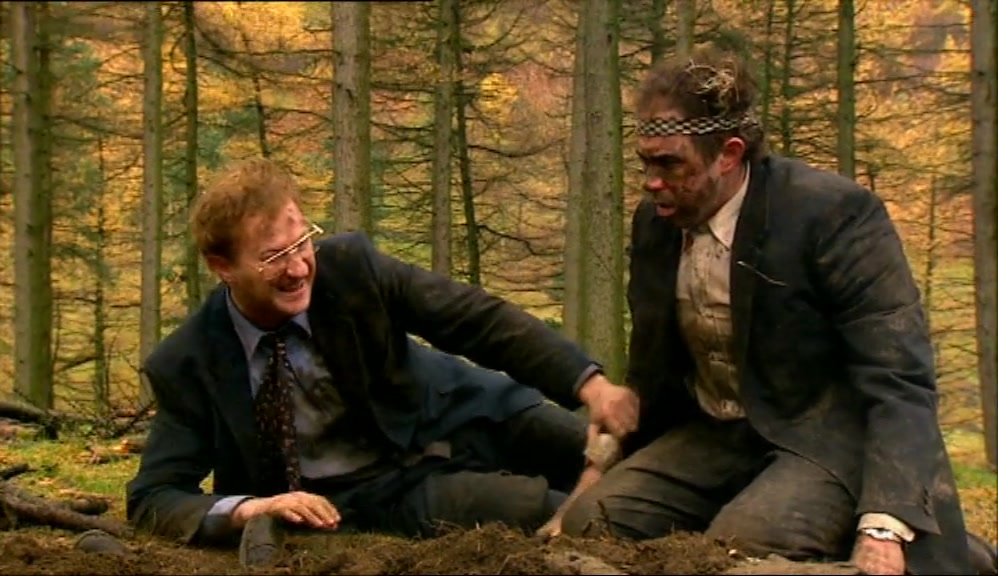HE'S ALIVE. OH, GEOFF, THANK GOD, HE'S ALIVE. QUICK, GET HIM OUT. 