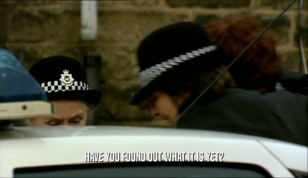 HAVE YOU FOUND OUT WHAT IT IS YET?  