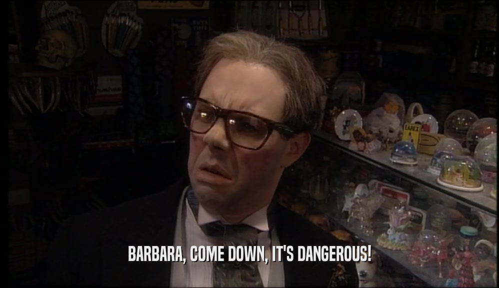 BARBARA, COME DOWN, IT'S DANGEROUS!  