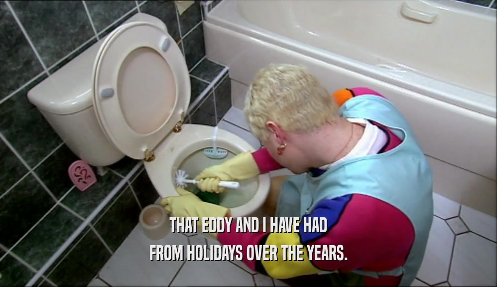 THAT EDDY AND I HAVE HAD FROM HOLIDAYS OVER THE YEARS. 