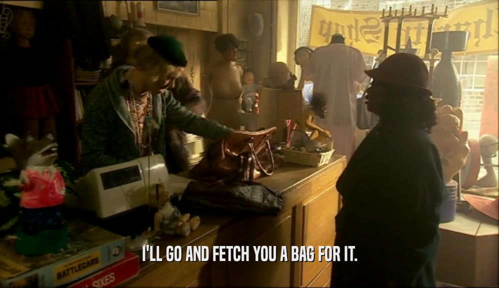 I'LL GO AND FETCH YOU A BAG FOR IT.  
