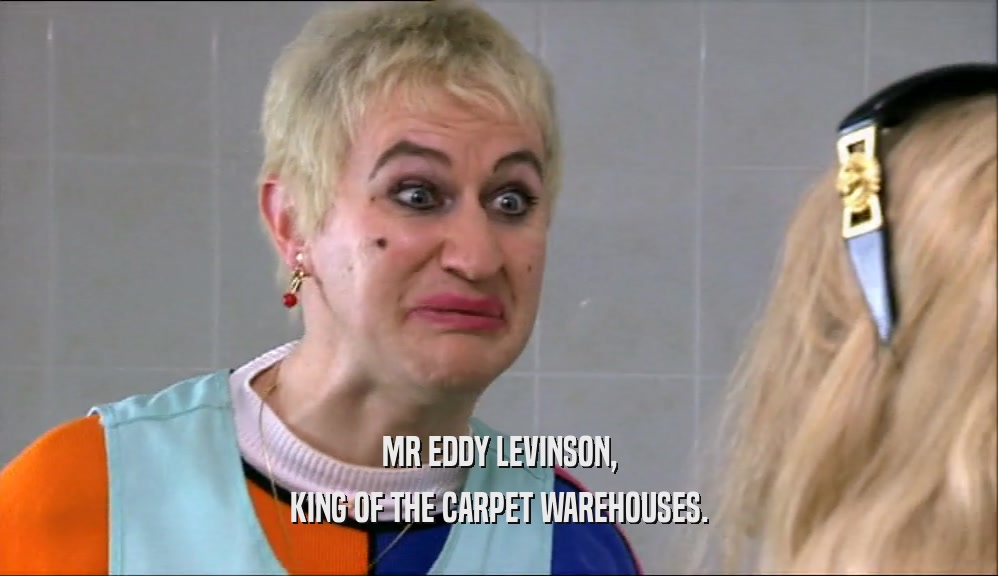 MR EDDY LEVINSON,
 KING OF THE CARPET WAREHOUSES.
 