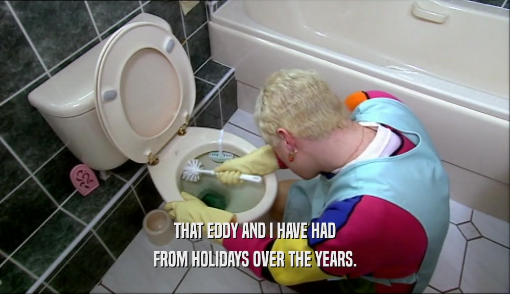 THAT EDDY AND I HAVE HAD FROM HOLIDAYS OVER THE YEARS. 