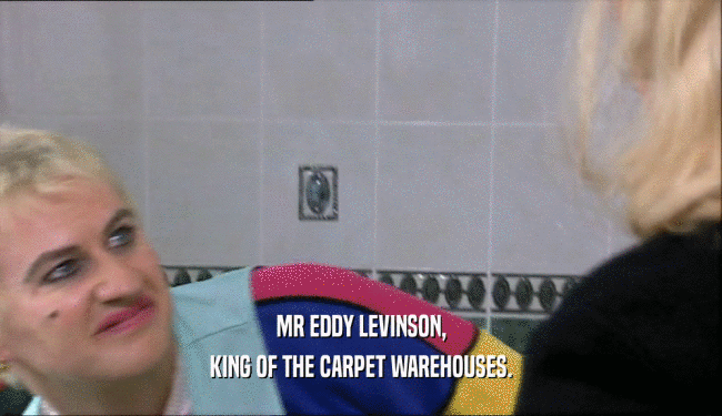 MR EDDY LEVINSON,
 KING OF THE CARPET WAREHOUSES.
 