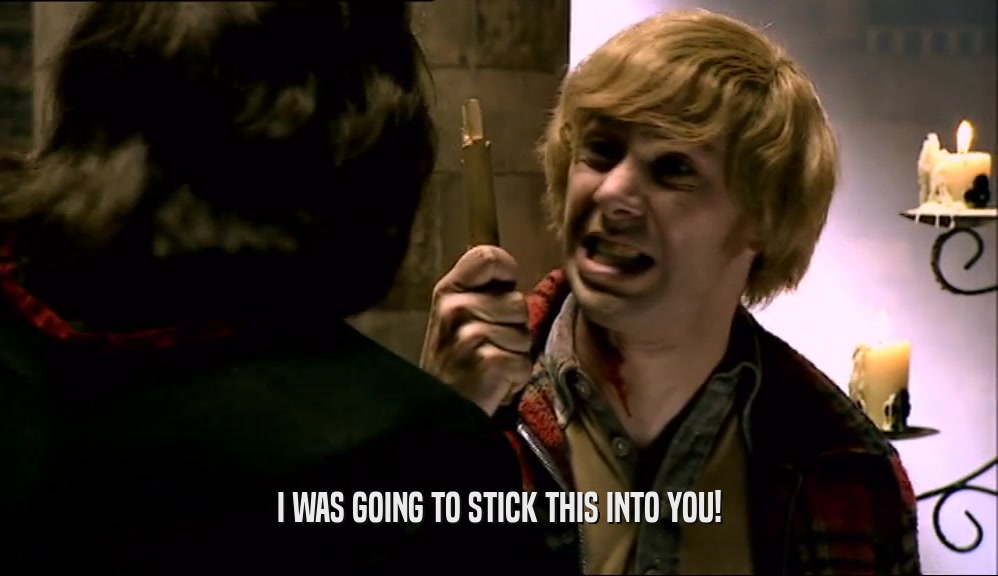 I WAS GOING TO STICK THIS INTO YOU!  