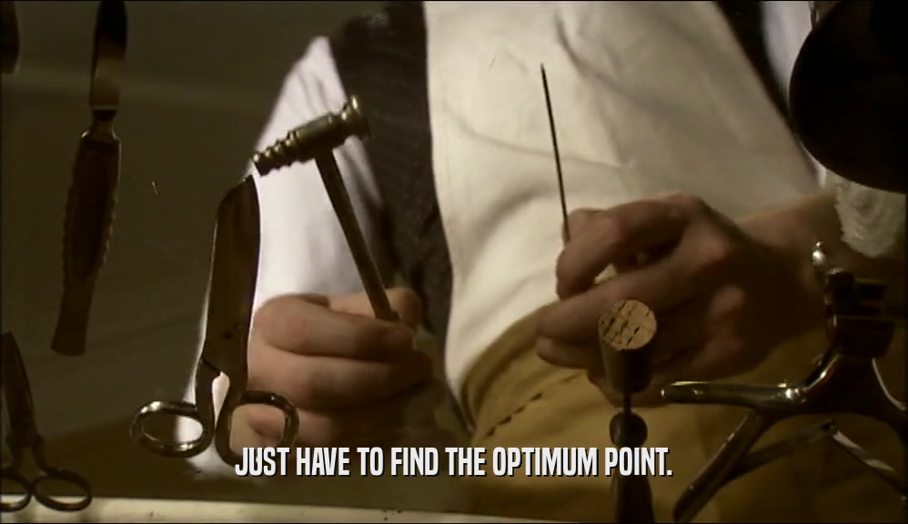 JUST HAVE TO FIND THE OPTIMUM POINT.  