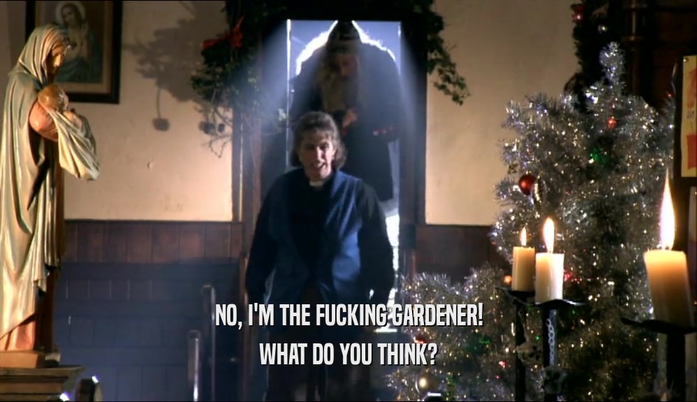NO, I'M THE FUCKING GARDENER! WHAT DO YOU THINK? 