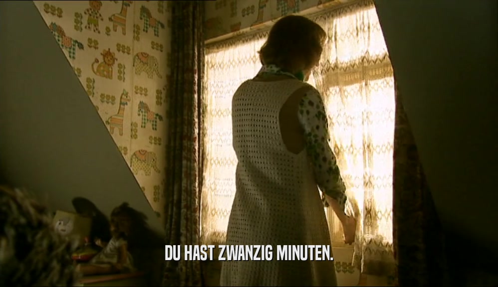 DU HAST ZWANZIG MINUTEN.  