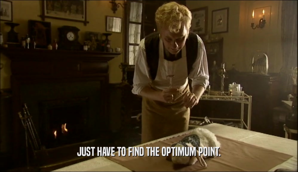 JUST HAVE TO FIND THE OPTIMUM POINT.  